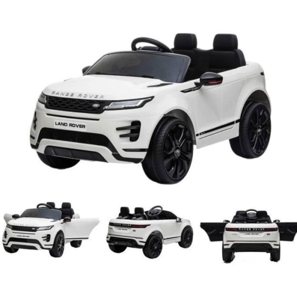 Vit Range Rover Evoque elbil för barn - El - 12V batteri - 4 hjul Vit