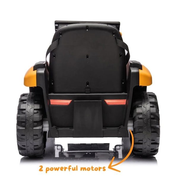 Traktorskop JCB Elektrisk - för Barn 12V Batteri - 2 till 6 år - Gul