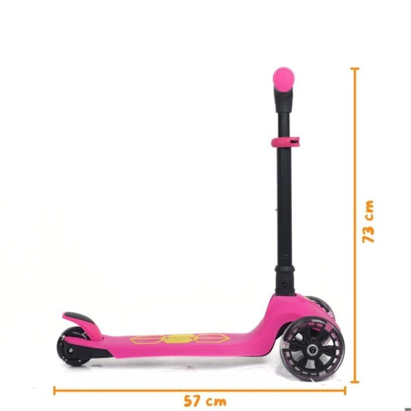 Hopfällbar sparkcykel för barn Lamborghini - 3 till 6 år - med 3 hjul - Rosa Rosa