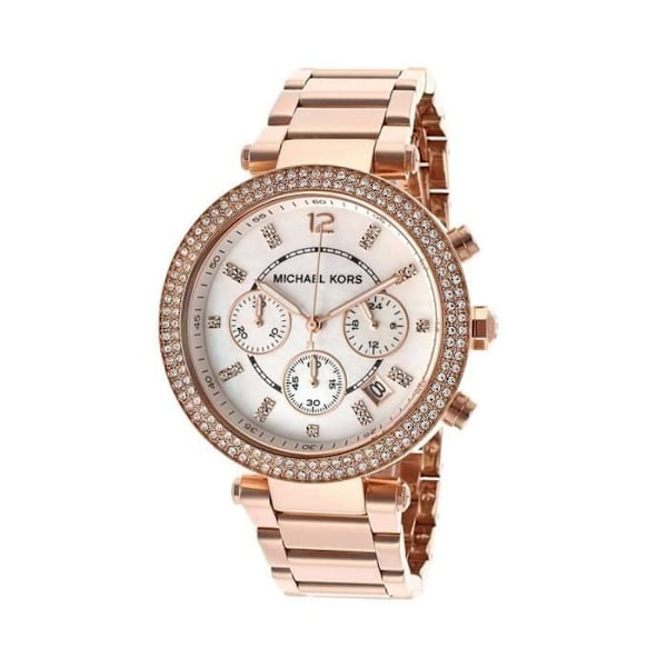 Damklocka - Michael Kors - MK5491 - Multifunktion - Klocka med chronograf - Vattentålighet 10 atm gult guld
