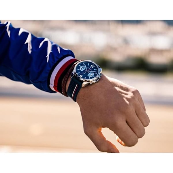 Klocka - Tommy Hilfiger - 1791476 - Kvarts - Blått gummi - 46 mm Blå