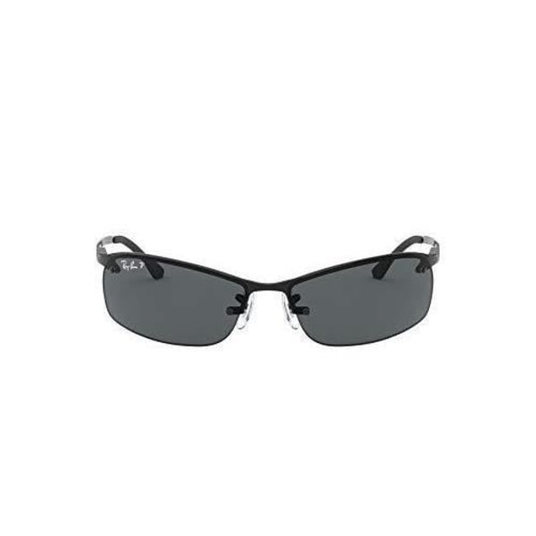 Solbriller - Ray-Ban - RB3183P - Rektangulær - Sort - 63 mm Svart (002/81 Svart)