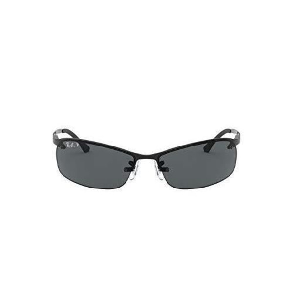 Solglasögon - Ray-Ban - RB3183P - Rektangulära - Svarta - 63 mm Svart (002/81 Svart)
