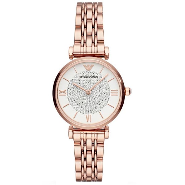 Dameur - Emporio Armani - AR11244 - Urskive med diamantaccenter - Rustfrit stål - Rose guld Rose guld