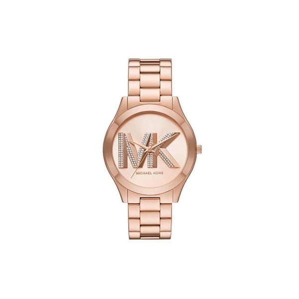Michael Kors Ur, Dame, MK7466, Hvid Læder, 38mm, Guld, Quartz, Vandtæt 3 bar Vit