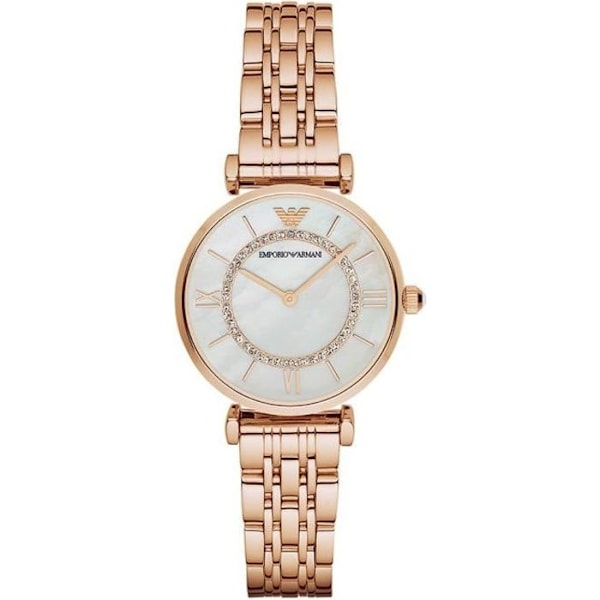 Ur - Emporio Armani - AR1909 - Roseforgyldt rustfrit stål - 3 ATM vandtæt - Perlemor urskive rosa guld