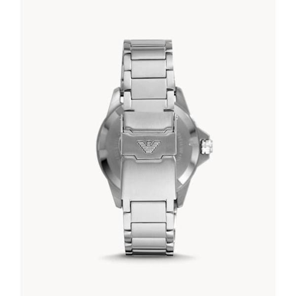 EMPORIO ARMANI AR11339 Kvartsur til mænd - Sølv - Blå - 43MM - Trehåndsdato - 10 ATM Silver, Blå