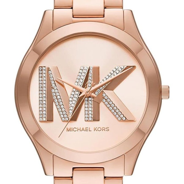 Michael Kors Ur, Dame, MK7466, Hvid Læder, 38mm, Guld, Quartz, Vandtæt 3 bar Vit