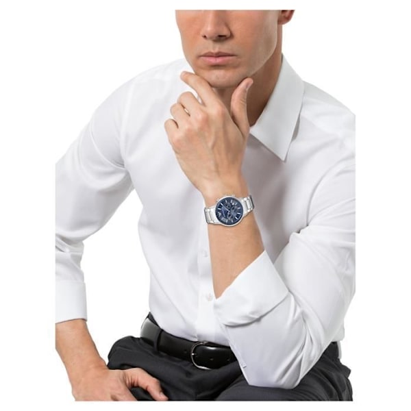 Klocka - Emporio Armani - AR2448 - Silver - Rostfritt stål - Vattentät 50m Silver, Blå