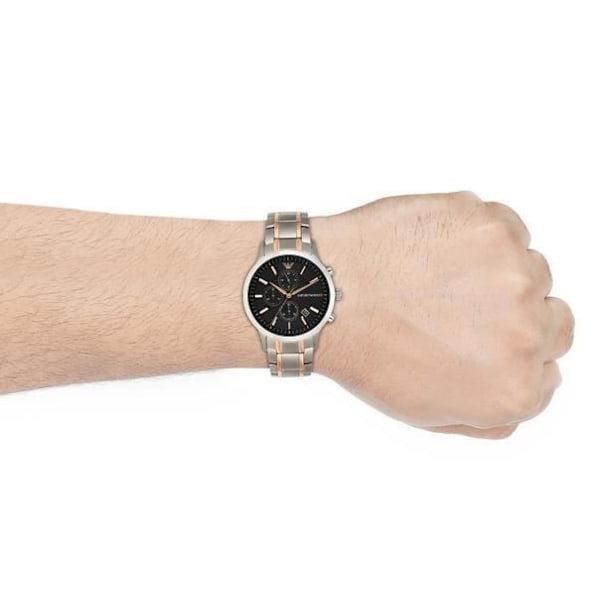 Ur - ARMANI - AR11165 - Rustfrit stål - 5 ATM - Sort - Roséguld eller ros, ARgent, Noir