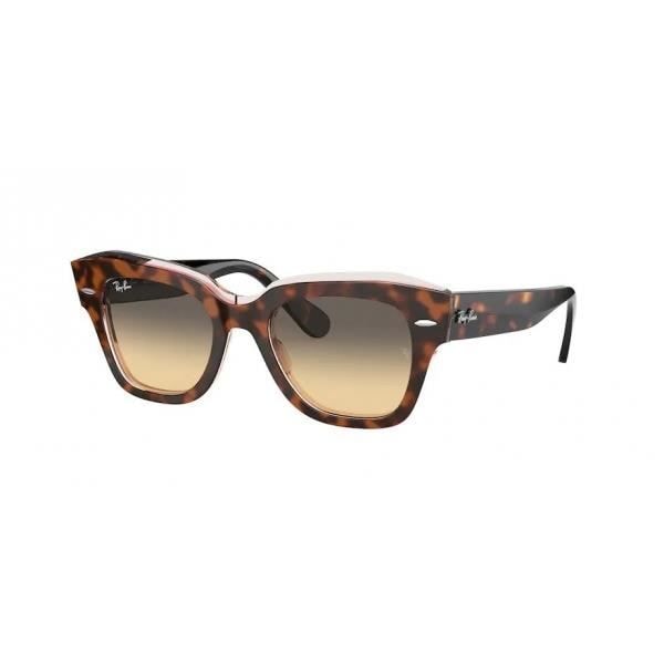 Ray-Ban RB2186 STATE STREET HAVANA PÅ GENNEMSIGTIG PINK (1324BG), Solbriller