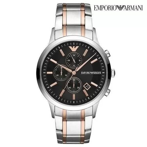 Kvartsklocka AR11165 herr eller ros, ARgent, Noir