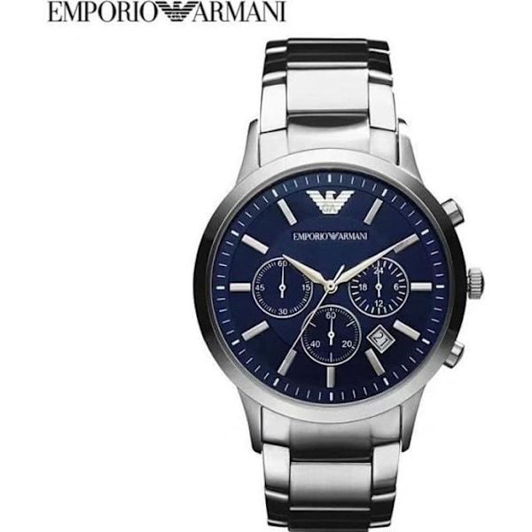Klocka - EMPORIO ARMANI - AR2448 - Kronograf - 5 ATM vattentät - Safirglas Silver, Blå