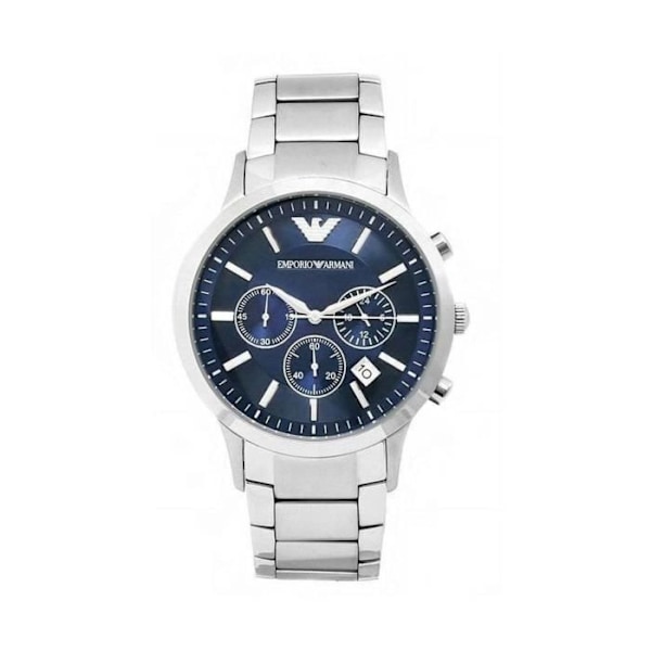Klocka - EMPORIO ARMANI - AR2448 - Kronograf - Blå urtavla - Chic stil Blå