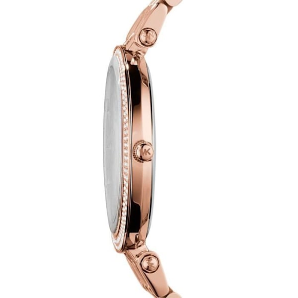 Dameur - Michael Kors - MK3192 - Guld rustfrit stål - 10 ATM vandtæt - Mørkeblåt ægte læder Rosa, mörkblå