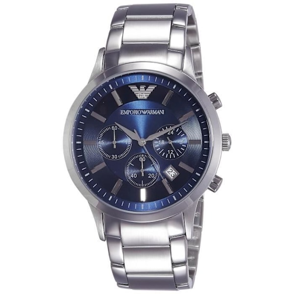 Klocka - Emporio Armani - AR2448 - Silver - Rostfritt stål - Vattentät 50m Silver, Blå