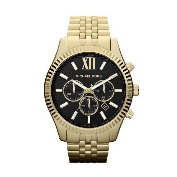 Ur - Michael Kors - MK8286 - 45 mm - Stål - Sort Svart