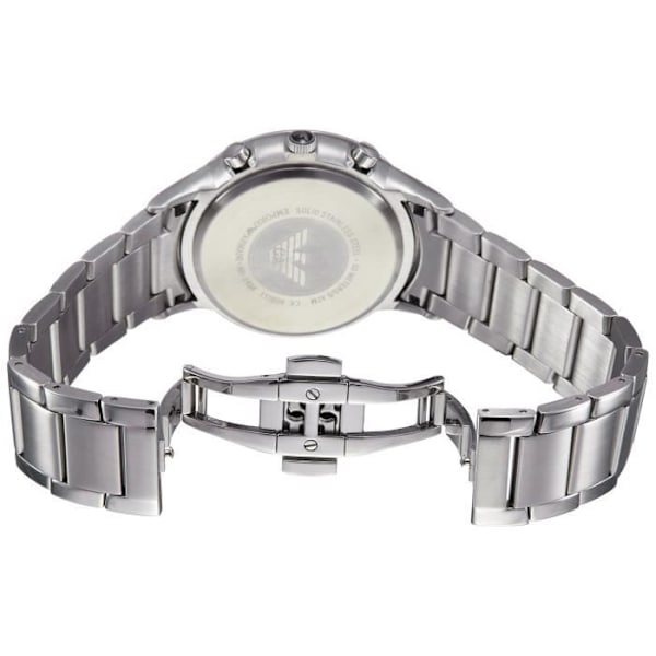 Ure - Emporio Armani - AR2434 - Rustfrit stål - Vandtæt 5 ATM - Stopwatch Svart