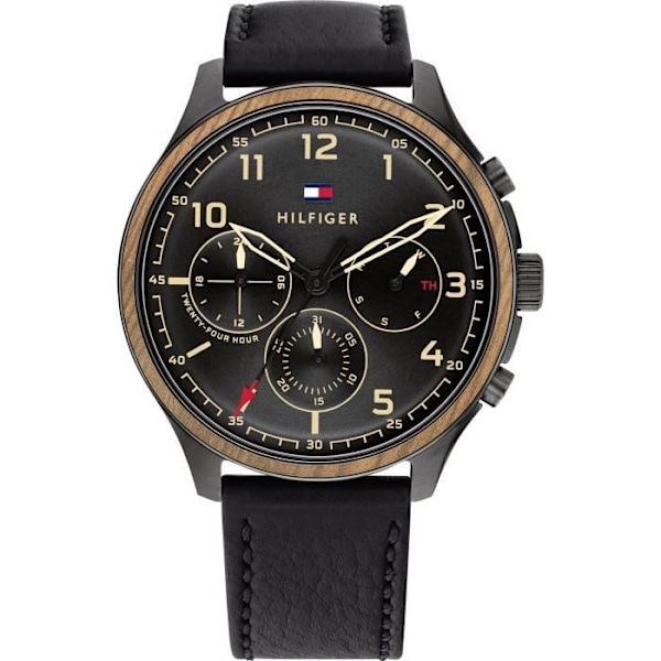 Ur - Tommy Hilfiger - 1791854 - Kvarts - Læder Sort - Vandtæt 5 bar