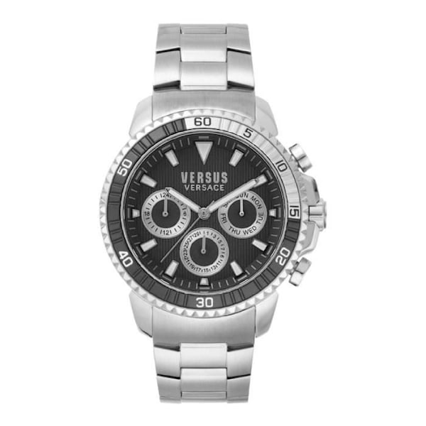 Ur - Versus - VSPLO1521 Aberdeen - Rustfrit stål - Vandresistent 50m - Unisex Svart silver