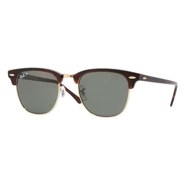 Solglasögon - Ray-Ban - CLUBMASTER RB 3016 990-58 - Svart - Grå - Kategori 3 Svart