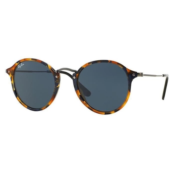 Solbriller - Ray-Ban - RB 2447 1158/R5 - Linsefarve: Grå - Farve: Blå - Form: Rund Prickig Blå Havana, Grå