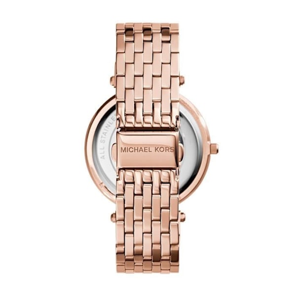 Dameur - Michael Kors - MK3192 - Guld rustfrit stål - 10 ATM vandtæt - Mørkeblåt ægte læder Rosa, mörkblå
