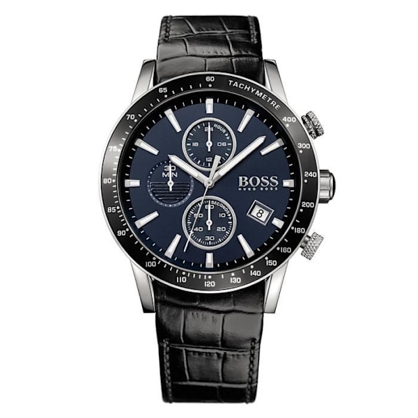 Herrenarmbanduhr BOSS i svart läder - 88329 Svart