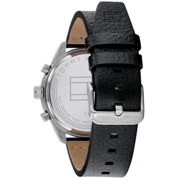 Herreur Tommy Hilfiger Analog Quartz med Kalveskindsrem 1791786 Svart