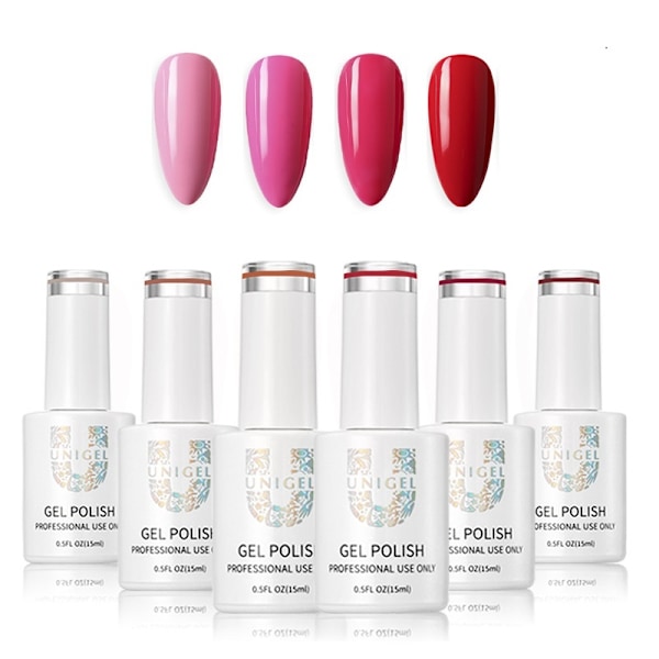 Färgset 01 UV Gel Nail Polish - 4st färger 10ml