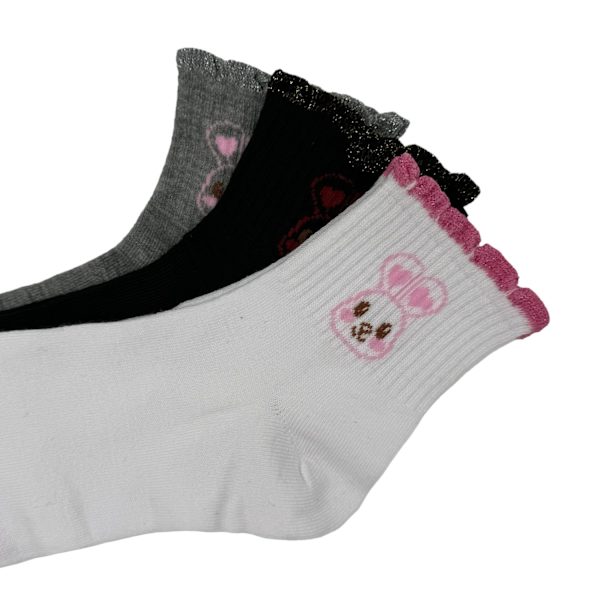 Strumpor KANIN, Stl 35-41, 12-pack multifärg one size