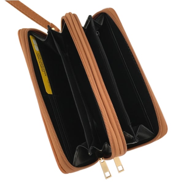 Stor plånbok med två stora fack Brun one size 131c | Brown | one size |  Fyndiq