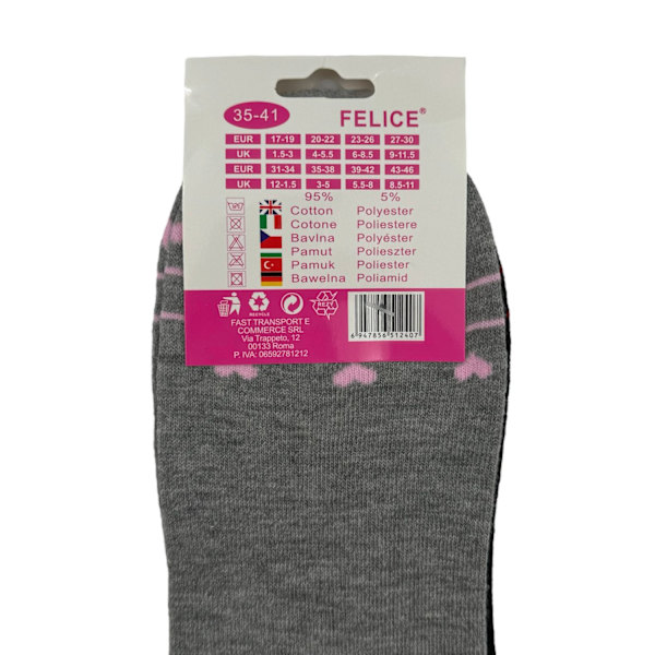 Strumpor KANIN, Stl 35-41, 12-pack multifärg one size