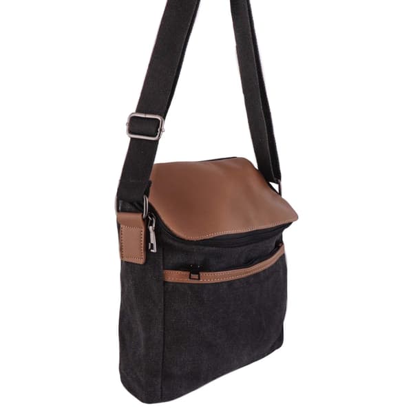 Kanvas axelväska / väska DarkBlue one size