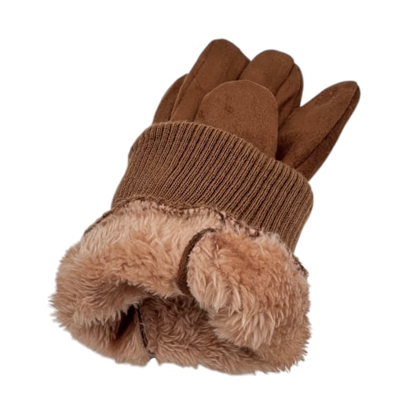 Handskar mocka herr Brun one size