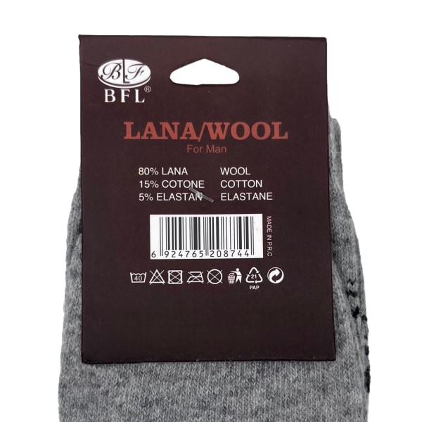 Wool Ullstrumpor 12 pack, HERR 40-46 multifärg one size