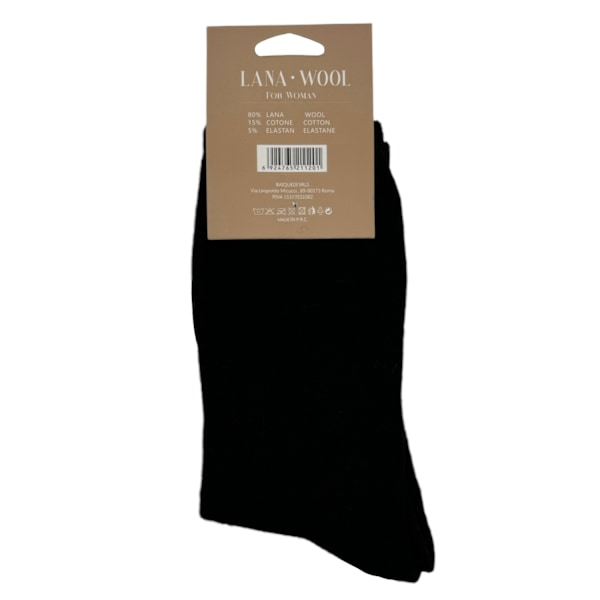 Ullstrumpor DAM, 12-pack multifärg one size