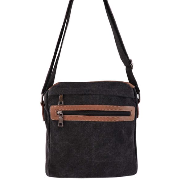 Kanvas axelväska / väska DarkBlue one size
