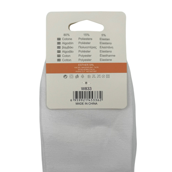 Strumpor DAM, vit, 12-pack Vit one size