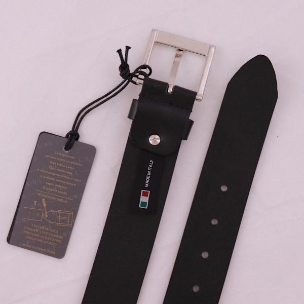 Exklusive läderbälte Black 120cm