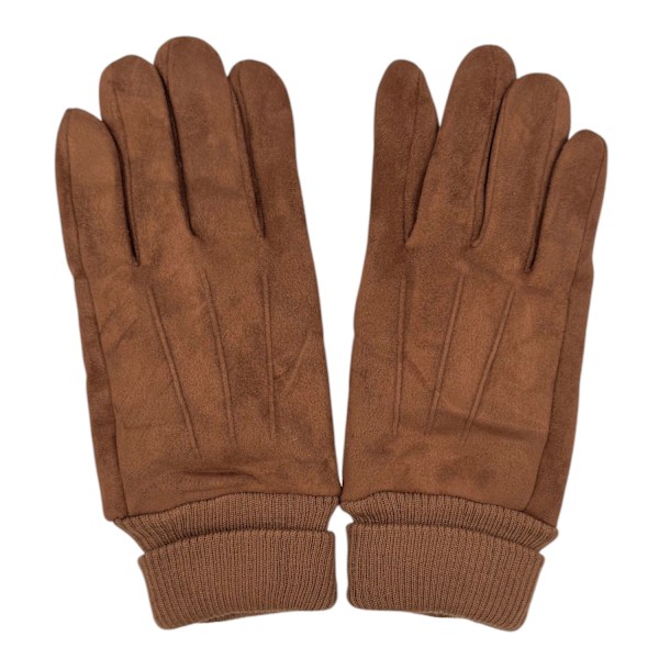 Handskar mocka herr Brun one size