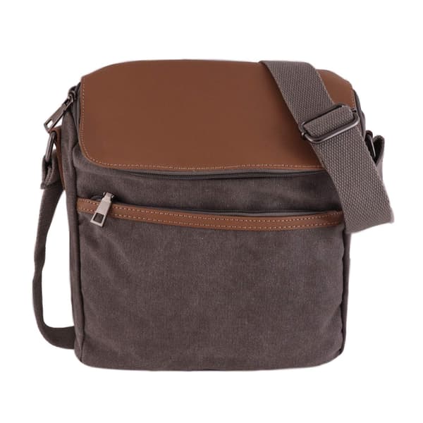 Kanvas axelväska / väska Grey one size