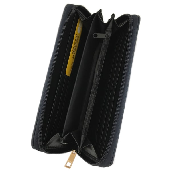 Läcker plånbok i läderimitation Mörkblå one size