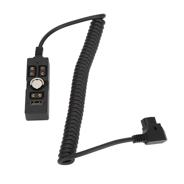 D-Tap-uros naar 3-poorts vrouwelijke splitter met 5V USB-indicator 1/4in handgreep schroefvoedingskabelconnector voor ARRI RED V-mount accu