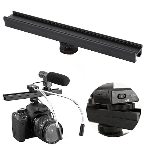 Easy Hood ESE-20 20cm kald skomfeste forlengelsesstang brakett holder med 1/4 tommers skruehull for Canon for Nikon kamera