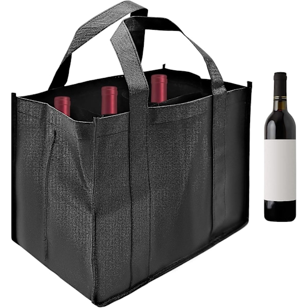 20x30x18cm Flaske Bærepose 6 Rum Til 6 1,5l Flasker Rivfast Og Vandtæt Stof Perfekt Til Vand Vin Øl