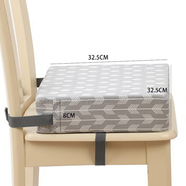 Avtakbar Justerbar Vasket Boosterstol, Med Stropper Spisestol Puter