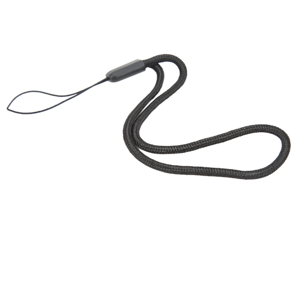 3,0 mm rund nylon mobiltelefon snor Praktisk nylon flettet kamerastropper for musikkspiller bærbare ting Svart 18CM