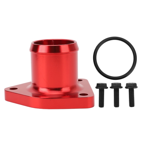 Vattenhals Thermostat Housing Aluminum Alloy Engine Thermostat Housing with Leak Proof Seal for Powerstroke 7.3L Red