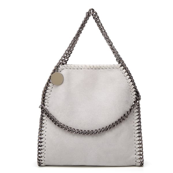 Crossbody-tasker til kvinder, mode skuldertaske, kædetaske, mode bærbar kædetaske, grå
